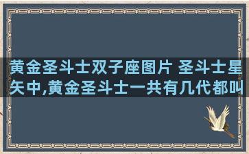 黄金圣斗士双子座图片 圣斗士星矢中,黄金圣斗士一共有几代都叫什么名字